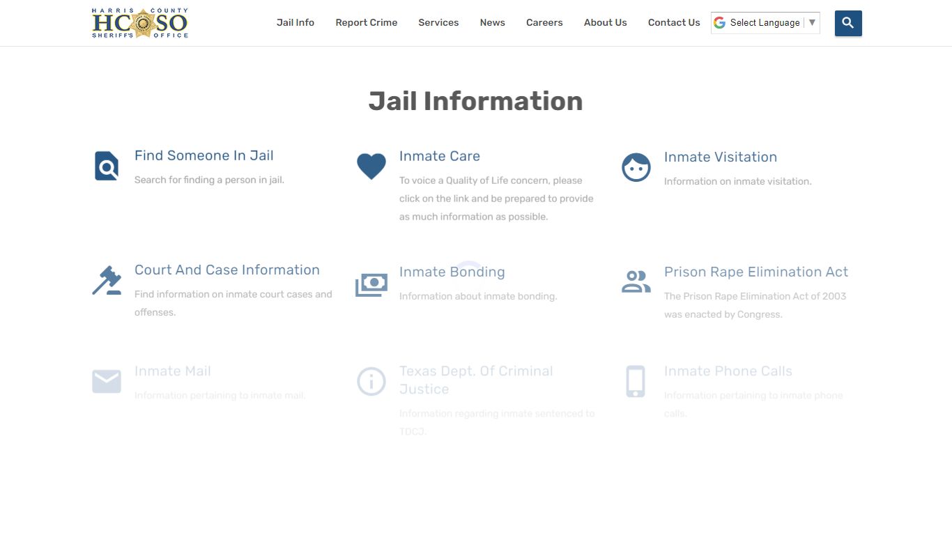 Jail Information—Harris County Texas Sheriff's Office